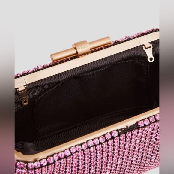 Reiss London Adaline Embellished Clutch NWT in Rose - Picture 5 of 6
